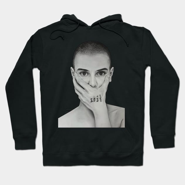 Sinéad O'Connor,Pencil Style Hoodie by trippy illusion